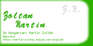 zoltan martin business card