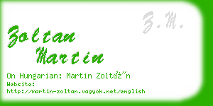 zoltan martin business card